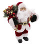 Voir la diapositive 1 : ATMOSPHERA Père Noël Velours  Soir  30cm Rouge & Blanc
