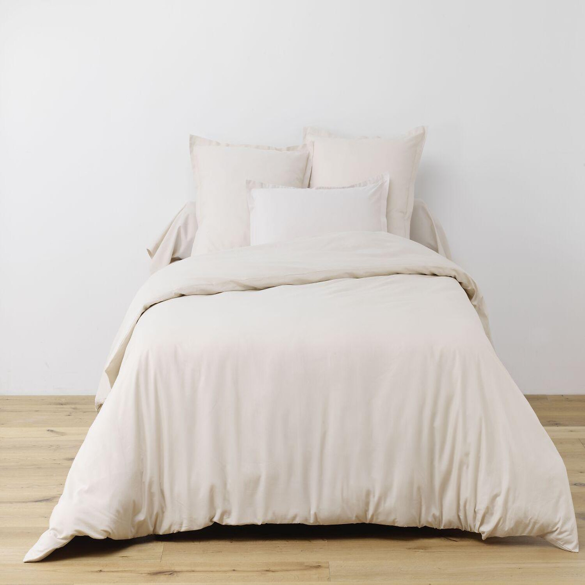 ATELIER DU COTON Parure de drap et drap housse coton 57fils uni