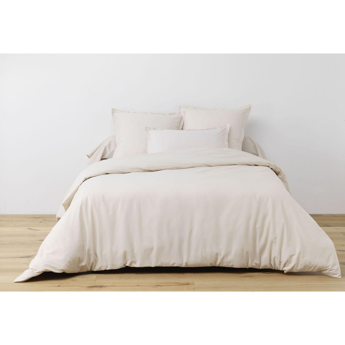 ATELIER DU COTON Parure de drap et drap housse coton 57fils uni