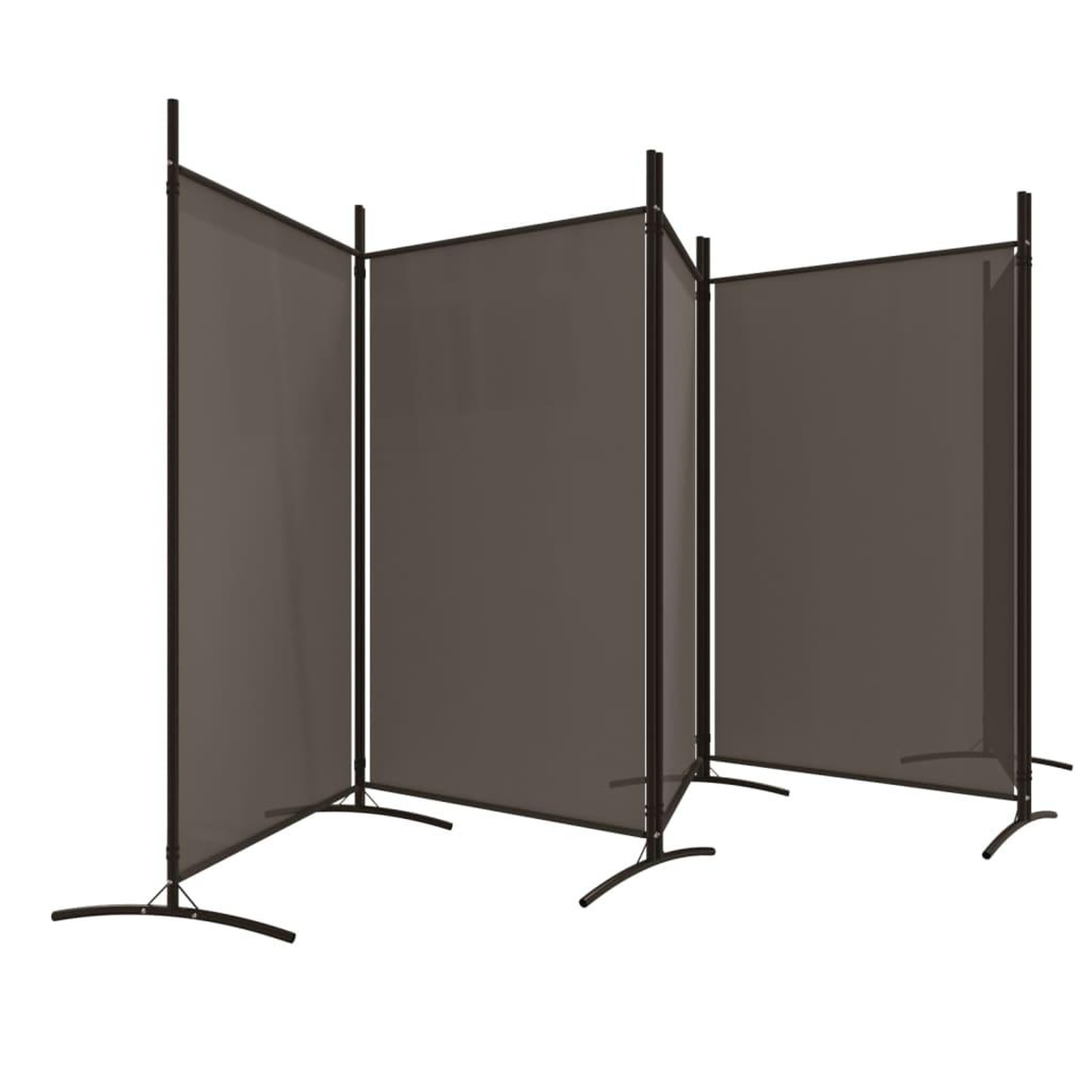 Voir la diapositive 4 : VIDAXL Cloison de separation 5 panneaux Anthracite 433x180 cm Tissu