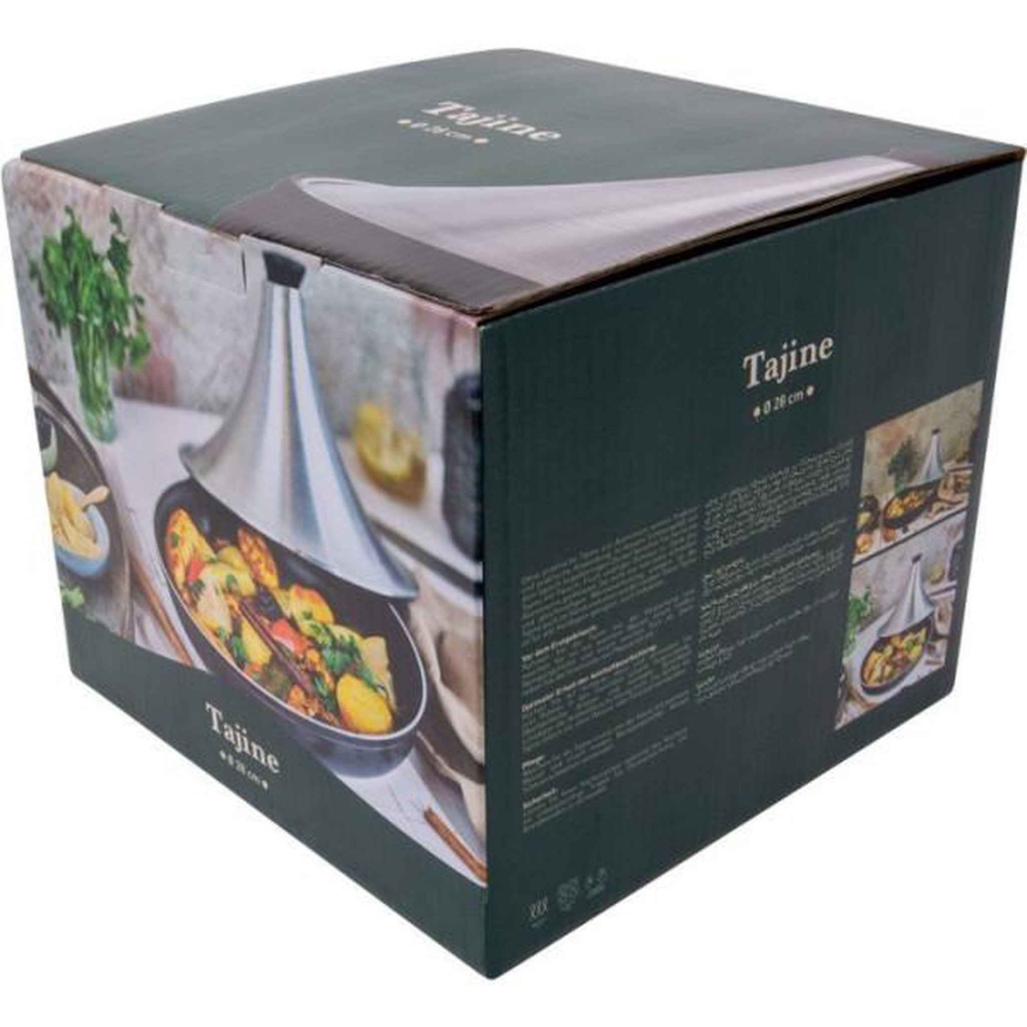 Voir la diapositive 4 : COSY & TRENDY Tajine  en aluminium - cosy & trendy - tous feux dont induction - ø 28 cm - gris / noir