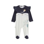 Petit Béguin Pyjama bébé en velours Holamuchacha. Coloris disponibles : Beige