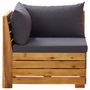 Voir la diapositive 2 : VIDAXL Salon de jardin 2 pcs avec coussins Bois d'acacia solide