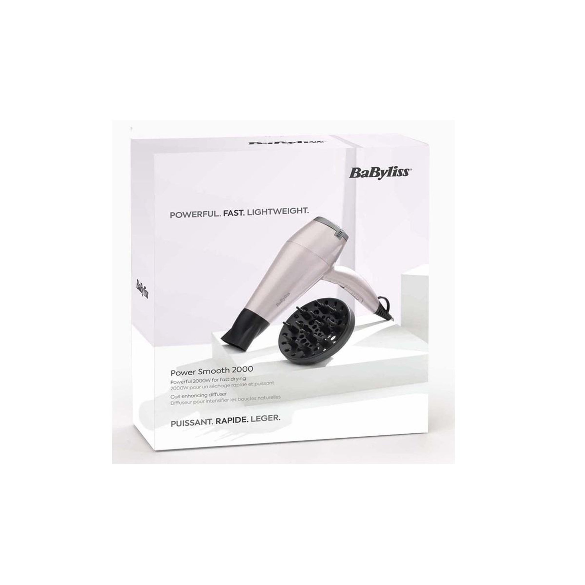 Voir la diapositive 2 : BABYLISS Sèche-cheveux 2000w rose - d216se