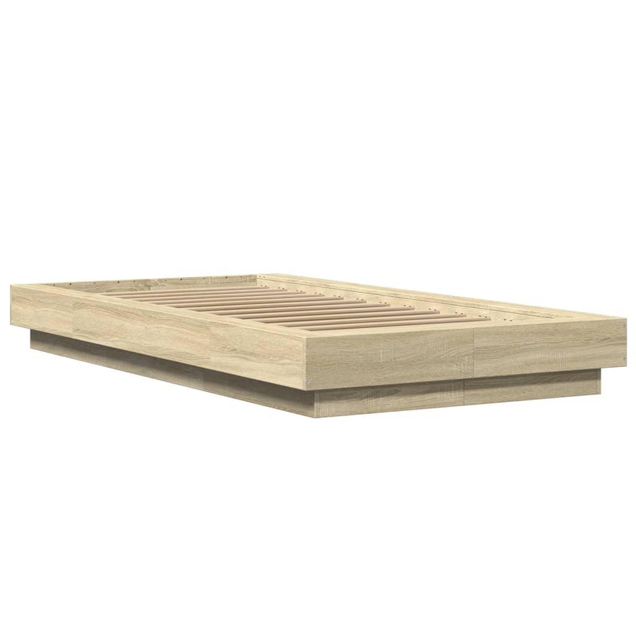 Voir la diapositive 3 : VIDAXL Cadre de lit sans matelas chene sonoma 100x200 cm