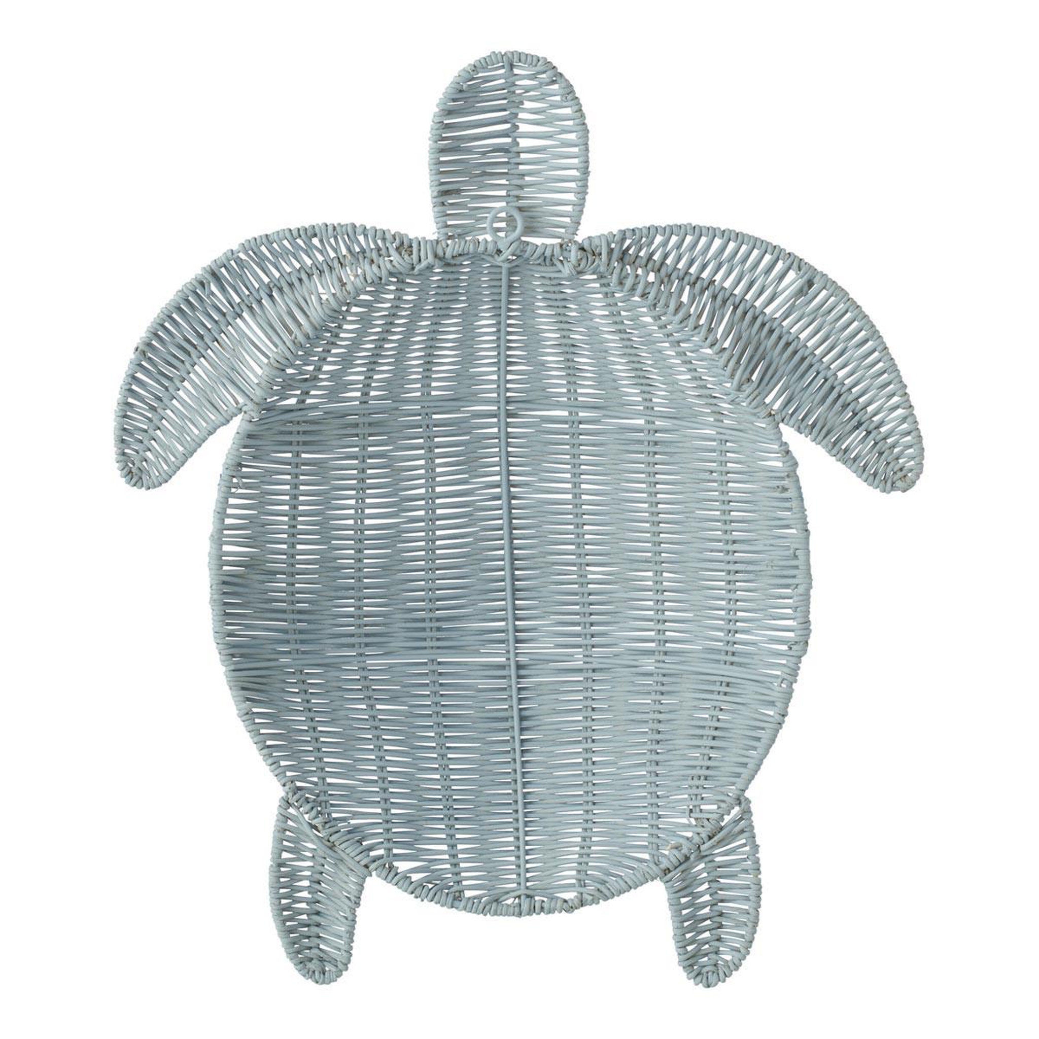 Voir la diapositive 2 : J-LINE Déco murale tortue  porfirio  40cm bleu clair