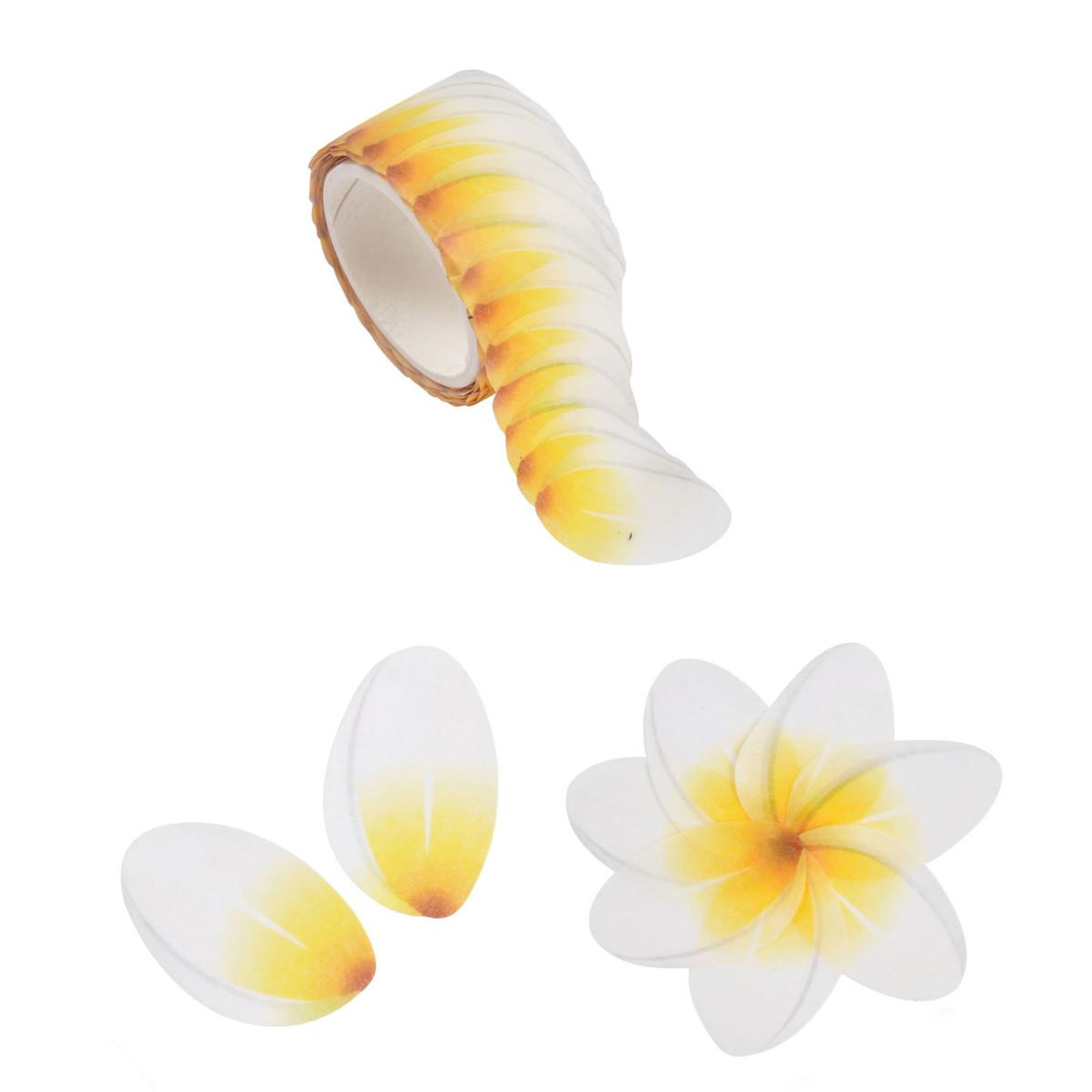 HOMEA Ruban masking tape  200 pétales jonquilles  3cm jaune