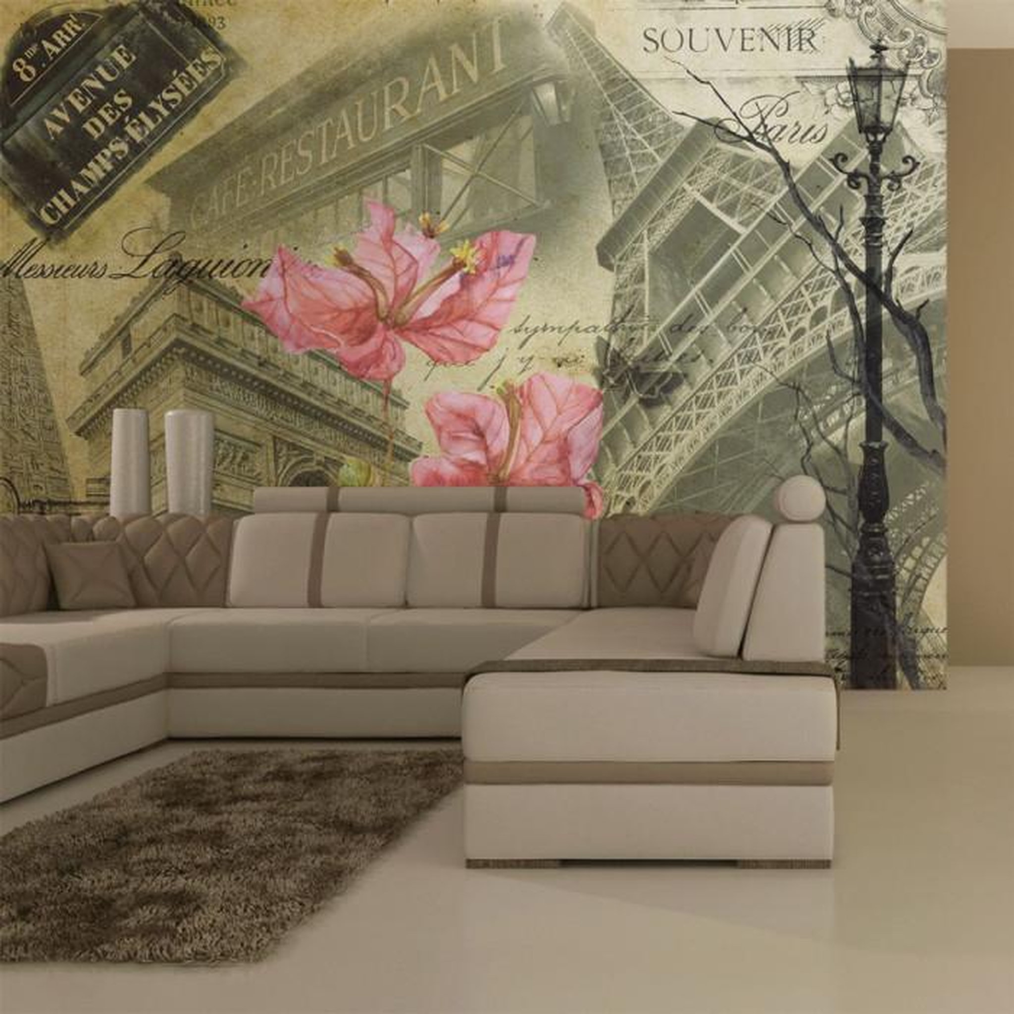 Paris Prix Papier Peint  Bonjour Paris!. Coloris disponibles : Multicolore