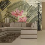 Paris Prix Papier Peint  Bonjour Paris!. Coloris disponibles : Multicolore