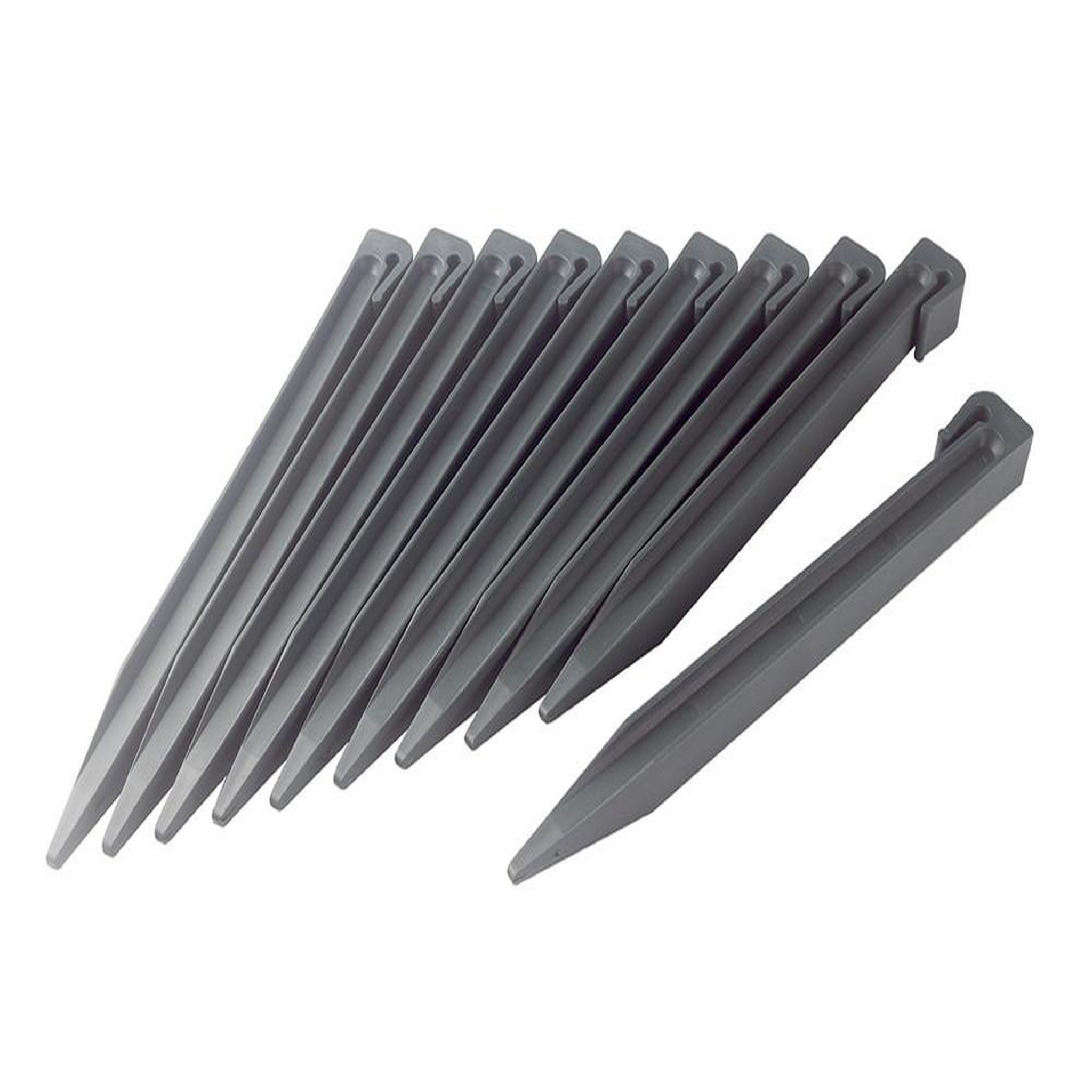 Nortene Lot de 10 piquets d'ancrage Etik Fix anthracite - PP pour bordure ETIK BORDURA