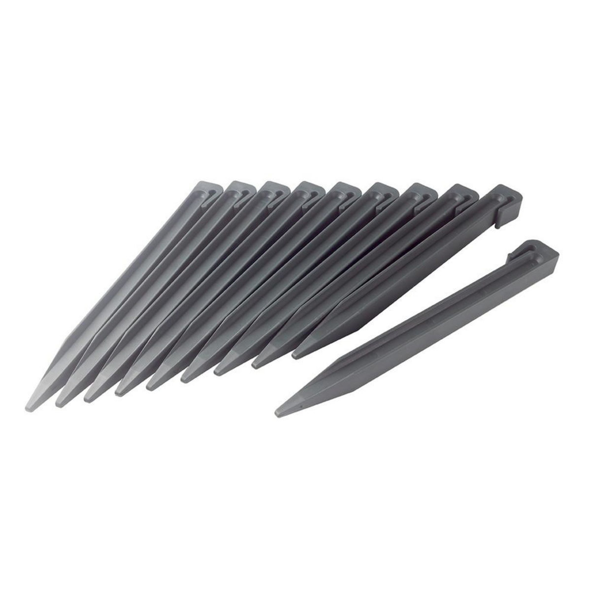 Nortene Lot de 10 piquets d'ancrage Etik Fix anthracite - PP pour bordure ETIK BORDURA