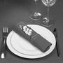 Voir la diapositive 3 : ATMOSPHERA Lot de 4 Serviettes de Table  Coton  40x40cm Gris Foncé
