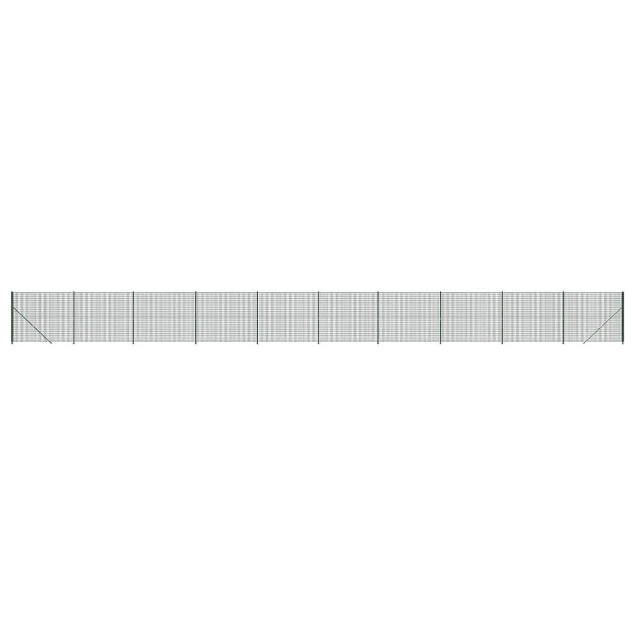 Voir la diapositive 2 : VIDAXL Cloture en treillis metallique avec bride vert 1,4x25 m