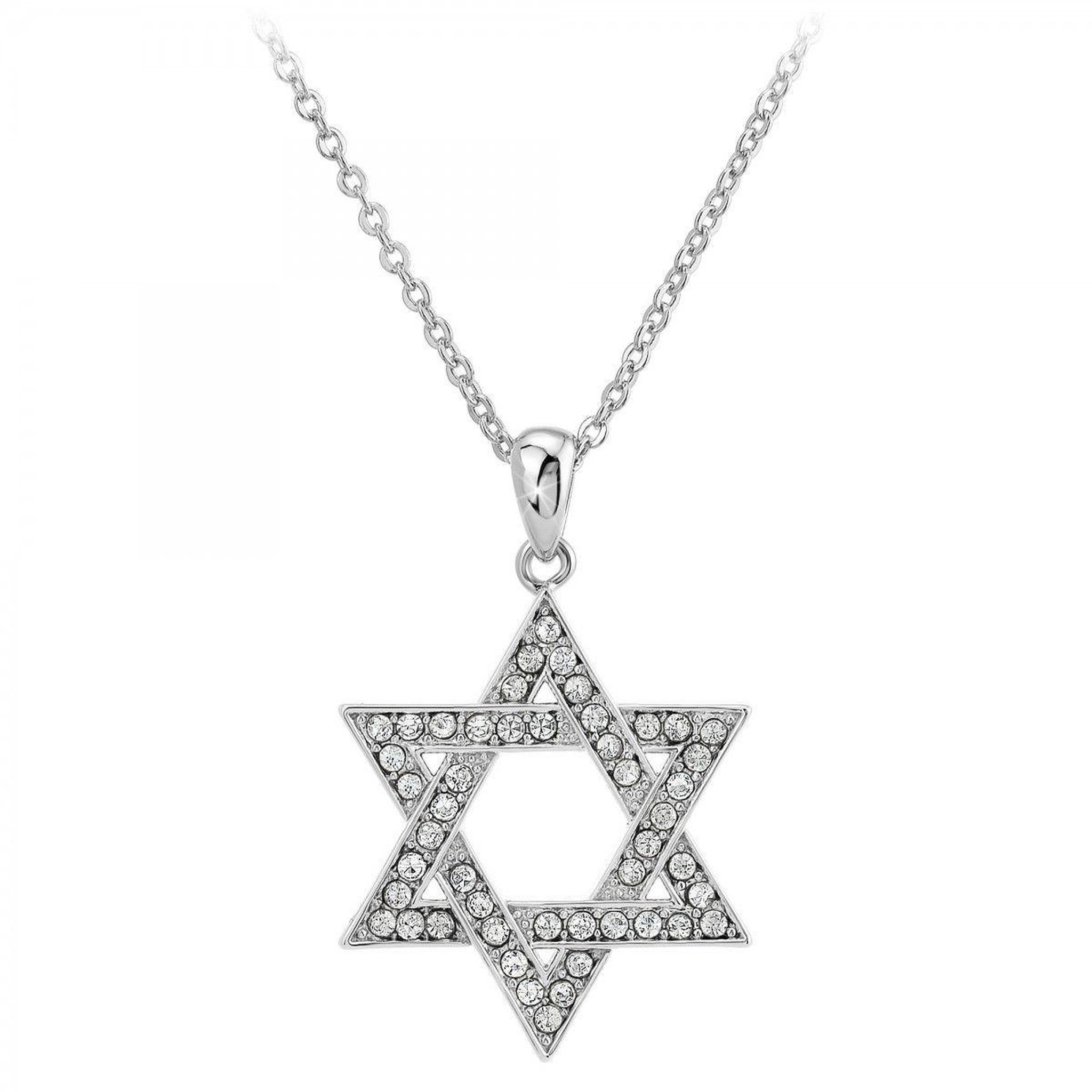 SC CRYSTAL Collier étoile de David par SC Crystal orné de Zirconium