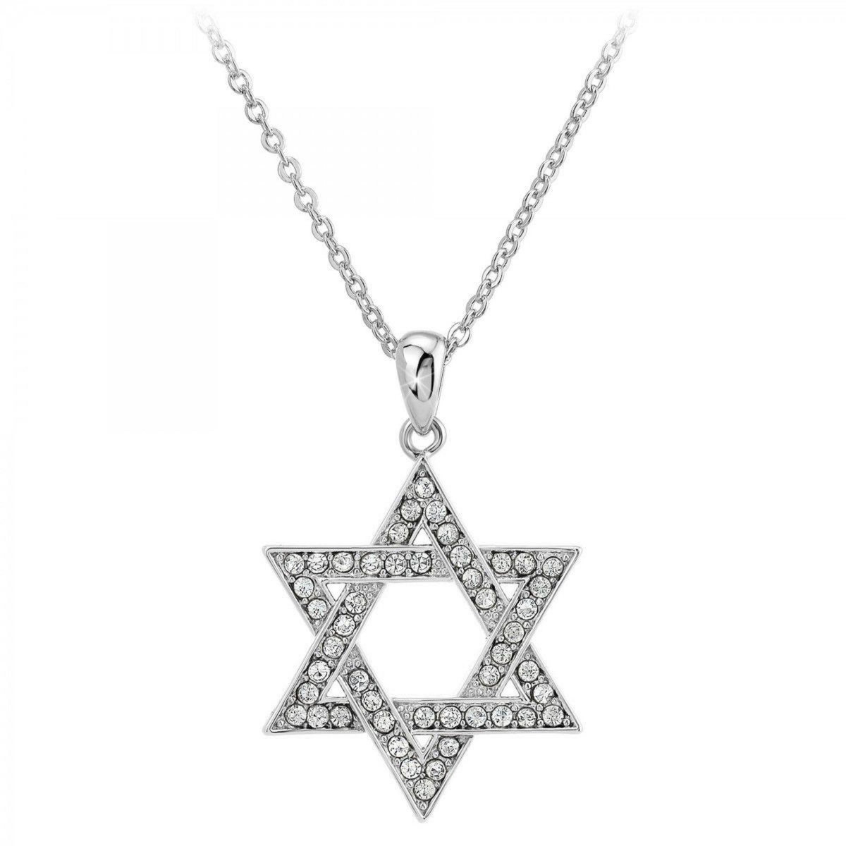 SC CRYSTAL Collier étoile de David par SC Crystal orné de Zirconium