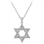 SC CRYSTAL Collier étoile de David par SC Crystal orné de Zirconium