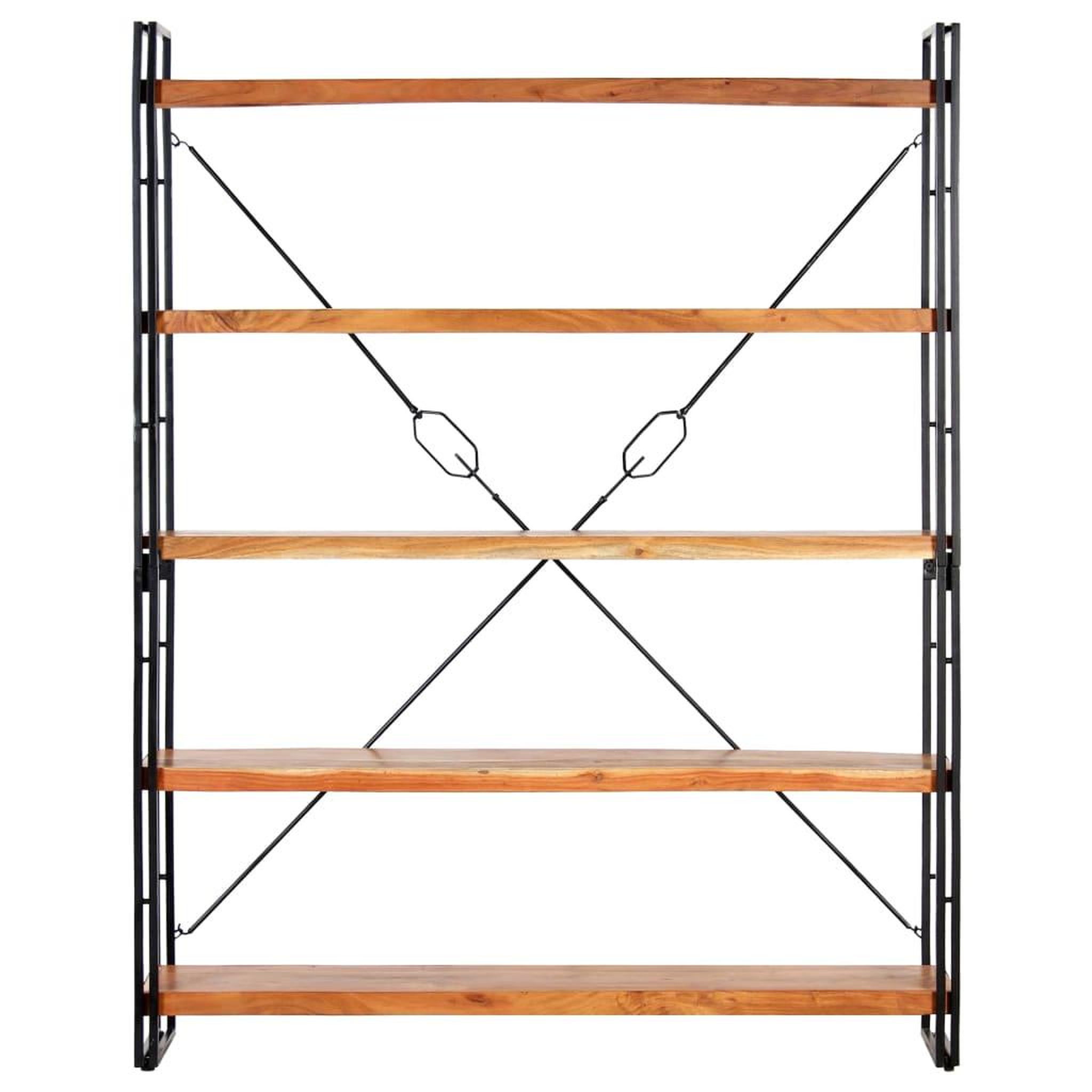 Voir la diapositive 2 : VIDAXL Bibliotheque a 5 niveaux 140x30x180 cm Bois d'acacia solide