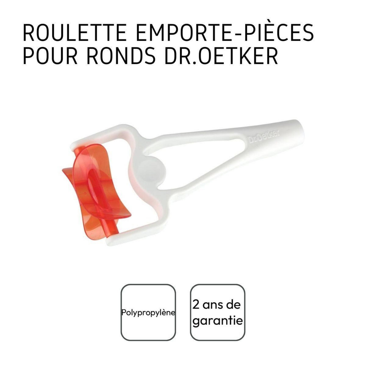 DR.OETKER Rouleau découpe pâte 14 cm Dr.Oetker Baker Edition