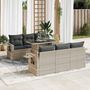 Voir la diapositive 1 : VIDAXL Salon de jardin avec coussins 7 pcs gris clair resine tressee