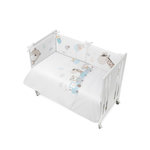 INTERBABY Parure de lit 2 Pcs. Cotton Musseline Jirafa Tren Vert Menthe