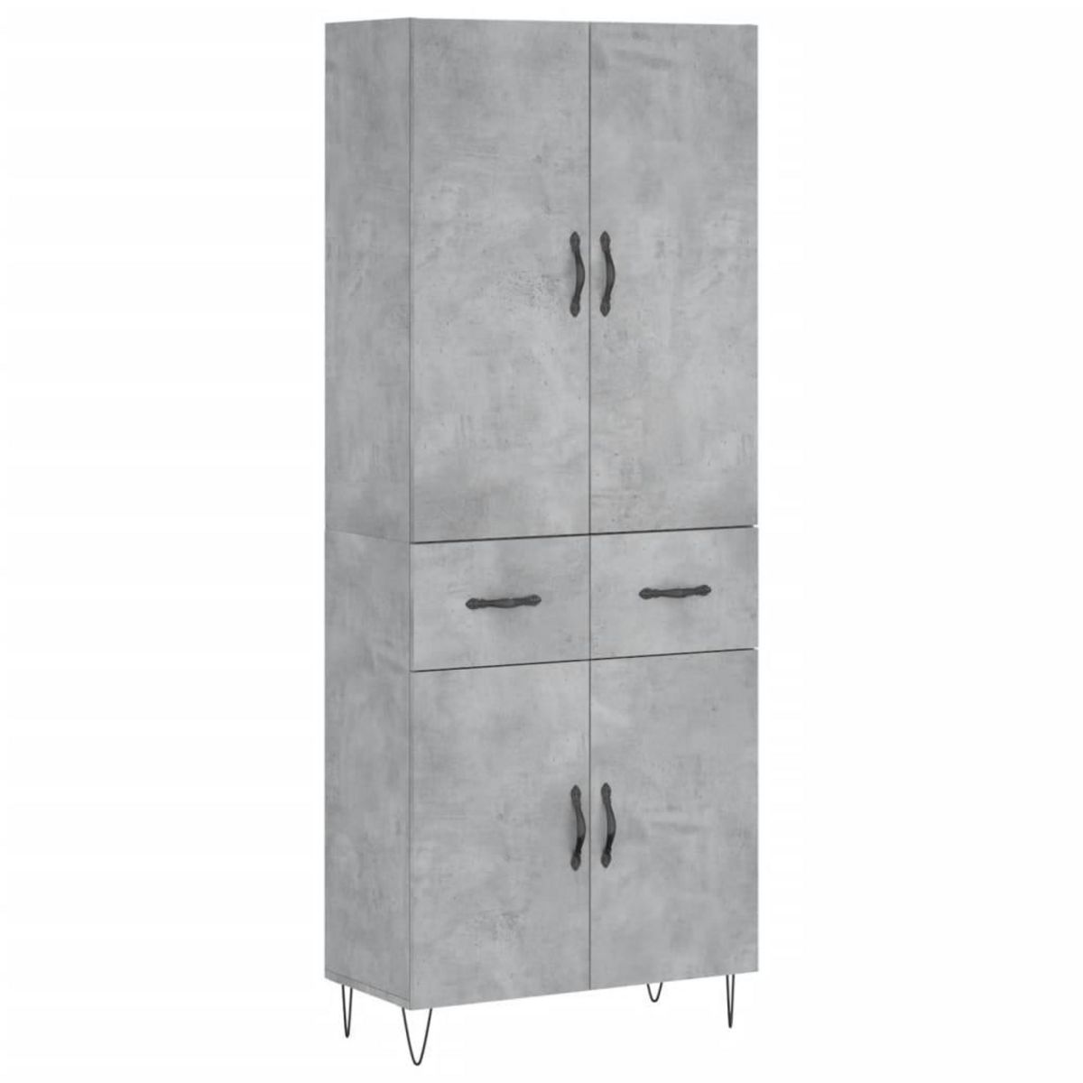VIDAXL Buffet haut Gris beton 69,5x34x180 cm Bois d'ingenierie
