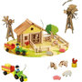 Voir la diapositive 1 : JeuJura Jeu de construction Jeujura Ma Ferme en bois 145 pièces