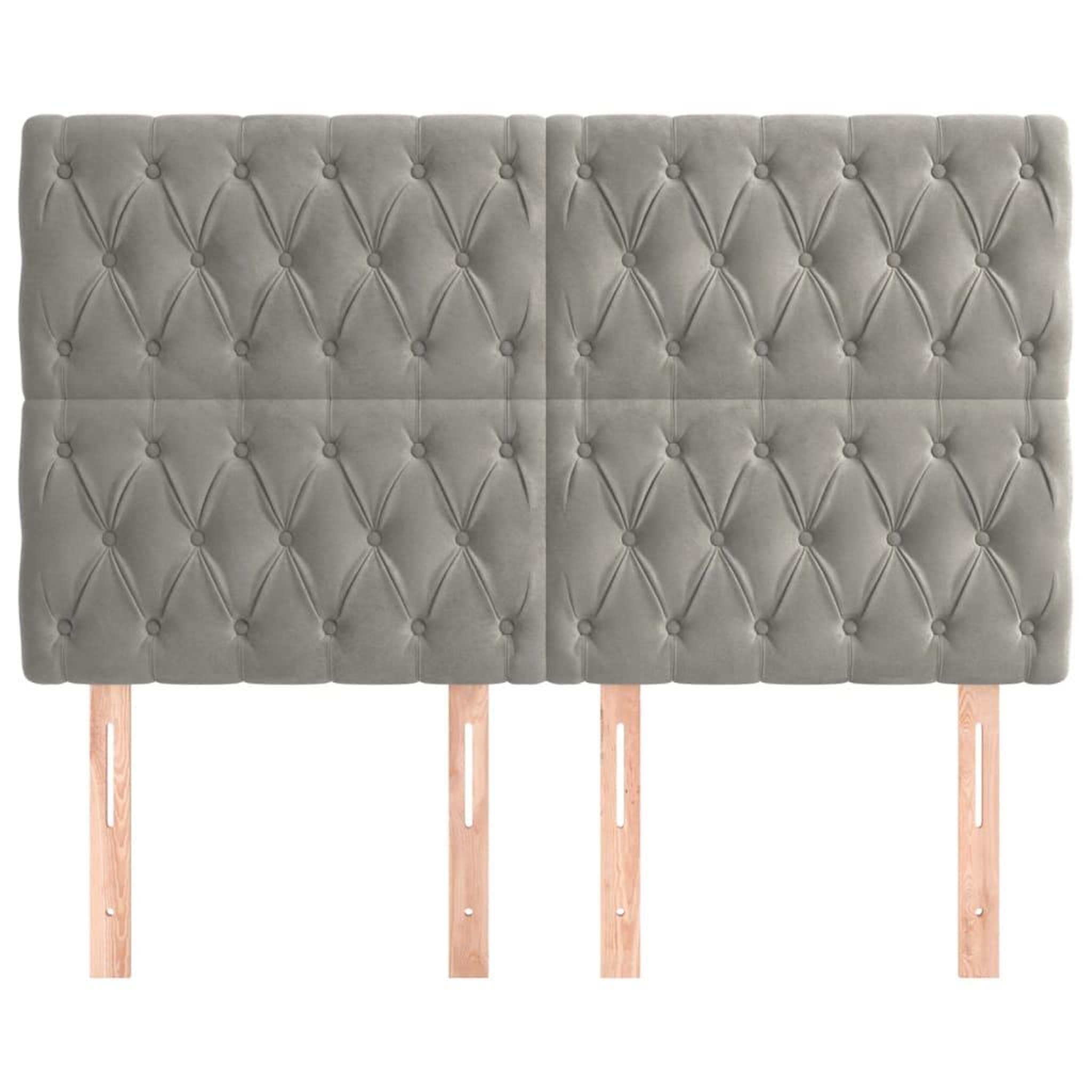 Voir la diapositive 3 : VIDAXL Tetes de lit 4 pcs Gris clair 72x7x78/88 cm Velours