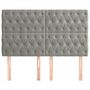 Voir la diapositive 3 : VIDAXL Tetes de lit 4 pcs Gris clair 72x7x78/88 cm Velours