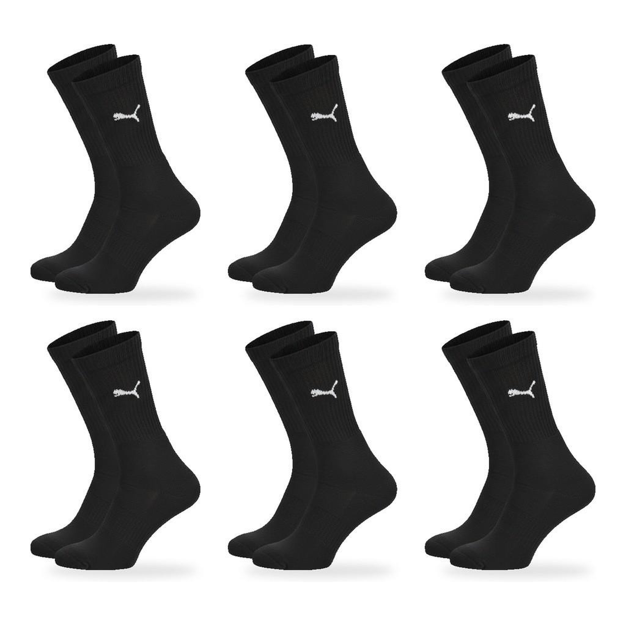 Voir la diapositive 1 : PUMA PUMA Chaussettes Mixte Crew Pack 6 Paires (Lot) - Coton Doux, Talon Cousu
