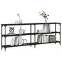 Voir la diapositive 3 : VIDAXL Table console noir 200x29x75 cm bois d'ingenierie