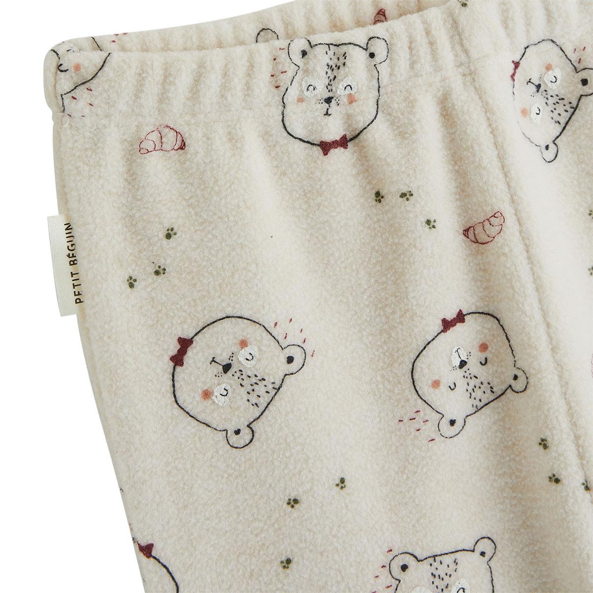 Voir la diapositive 3 : PETIT BEGUIN Pyjama enfant 2 pièces en polaire pistache