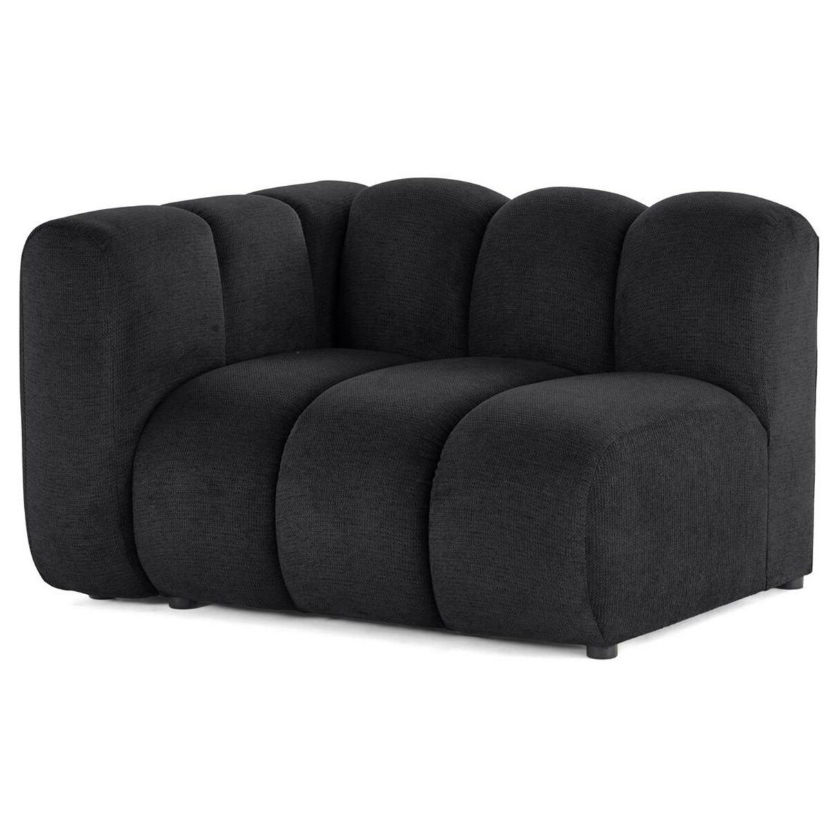 LISA DESIGN Debbie - module d'assise gauche en tissu texturé