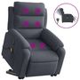 Voir la diapositive 2 : VIDAXL Fauteuil inclinable de massage electrique gris fonce velours