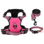 Voir la diapositive 3 : VIDAXL Harnais pour chien avec laisse et collier reglables rose S