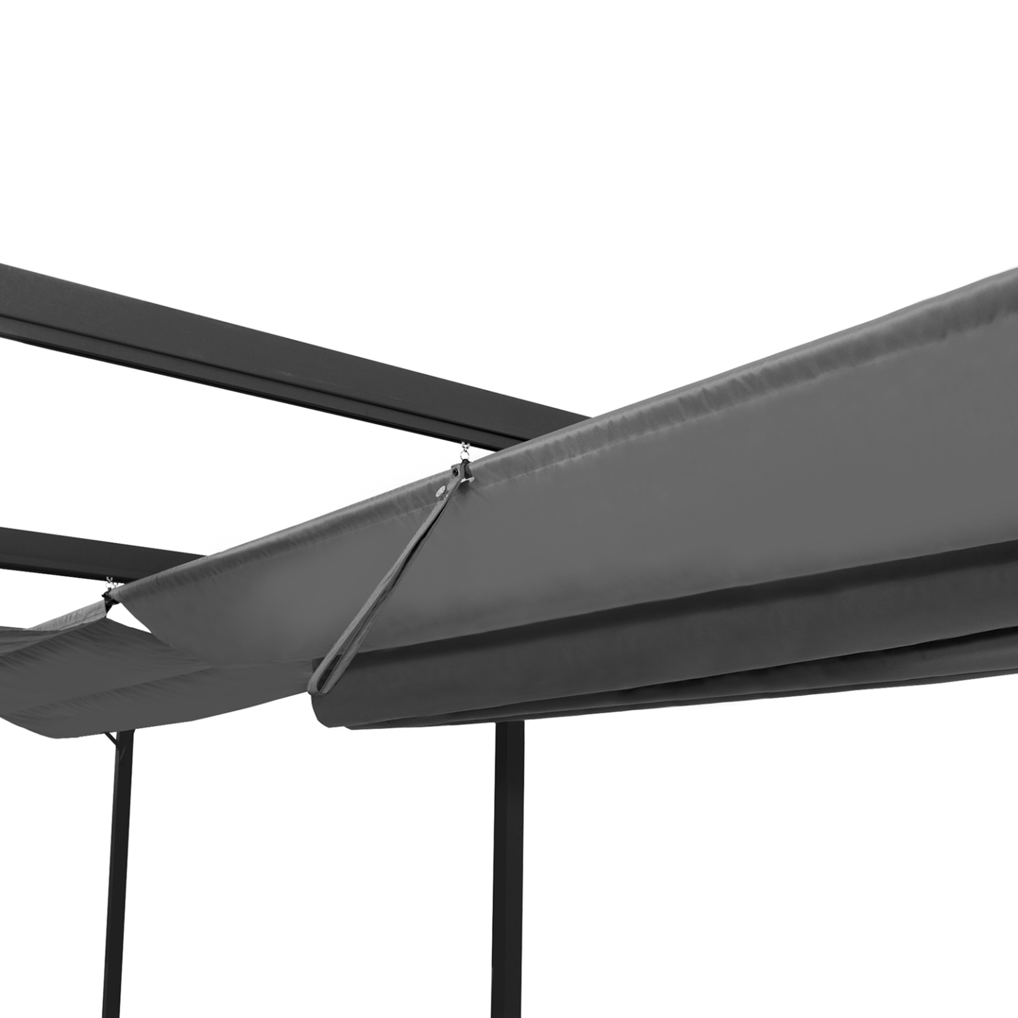 Voir la diapositive 6 : ID MARKET Pergola édition spéciale toit rétractable 3x6 m et 6 stores gris anthracite