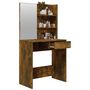 Voir la diapositive 5 : VIDAXL Coiffeuse avec miroir Chene fume 74,5x40x141 cm
