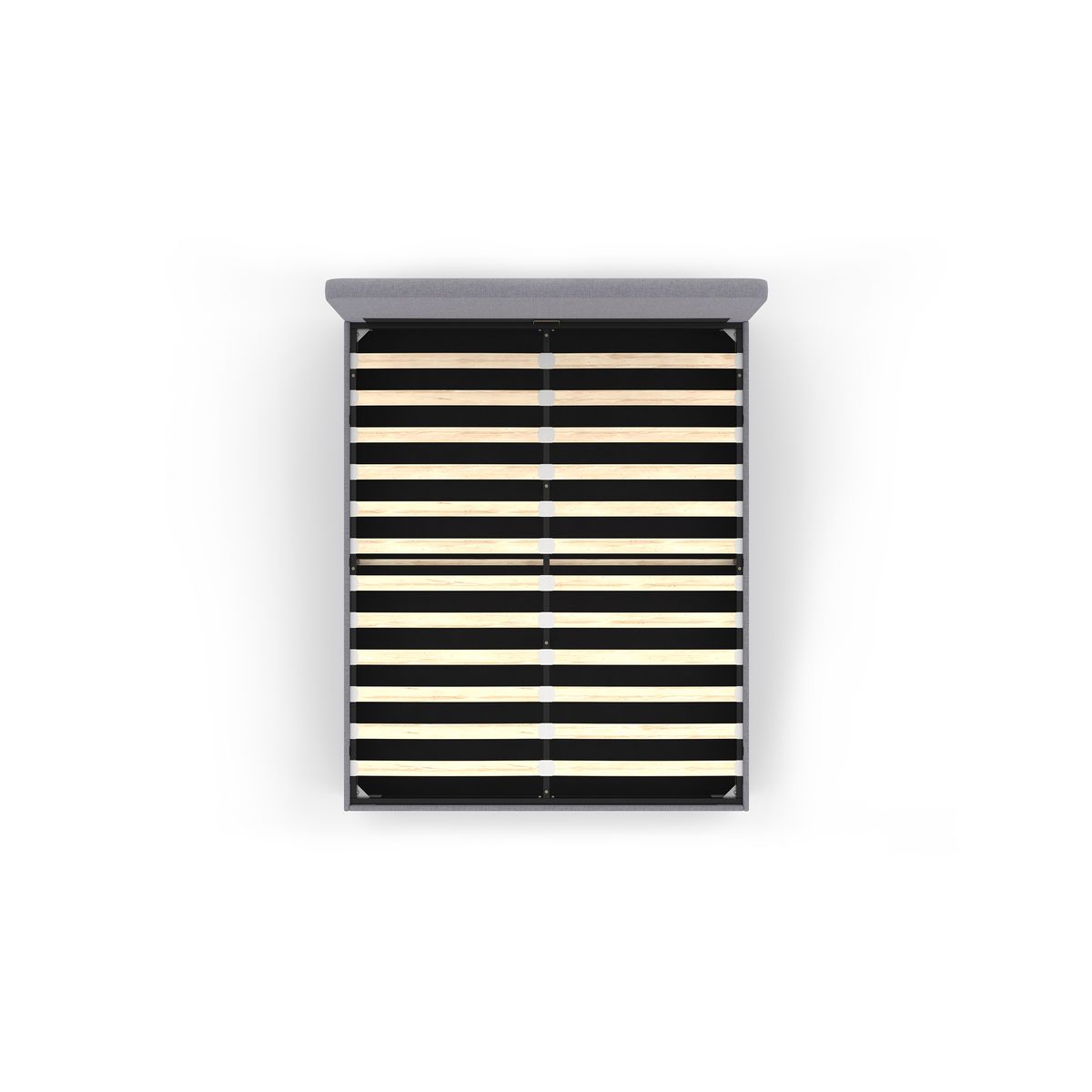 Lit coffre tissu avec sommier relevable 160x200 cm AMBRE