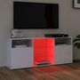 Voir la diapositive 3 : VIDAXL Meuble TV avec lumieres LED blanc brillant 120x30x50 cm