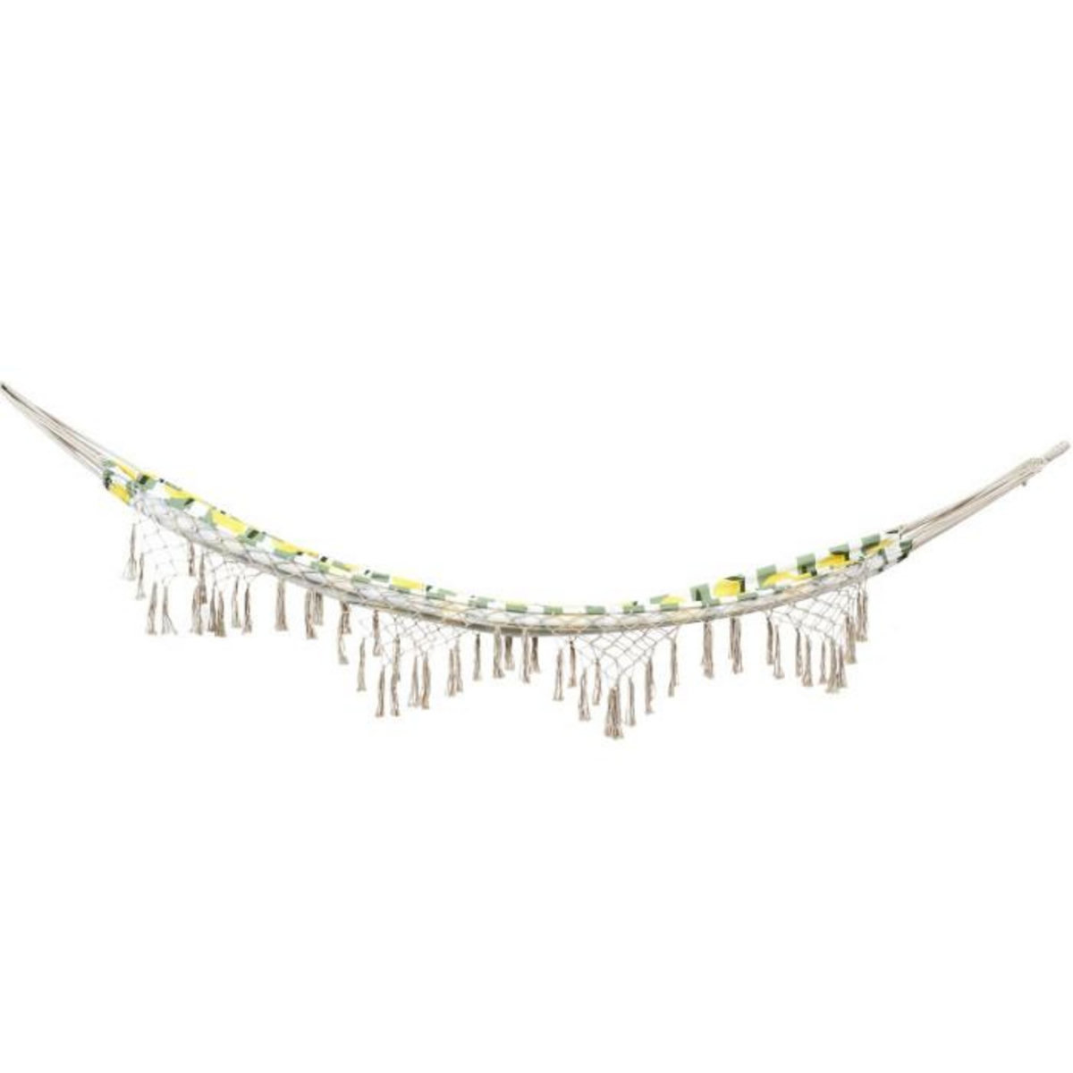 Paris Prix Hamac en Coton  Citron  200cm Jaune & Vert