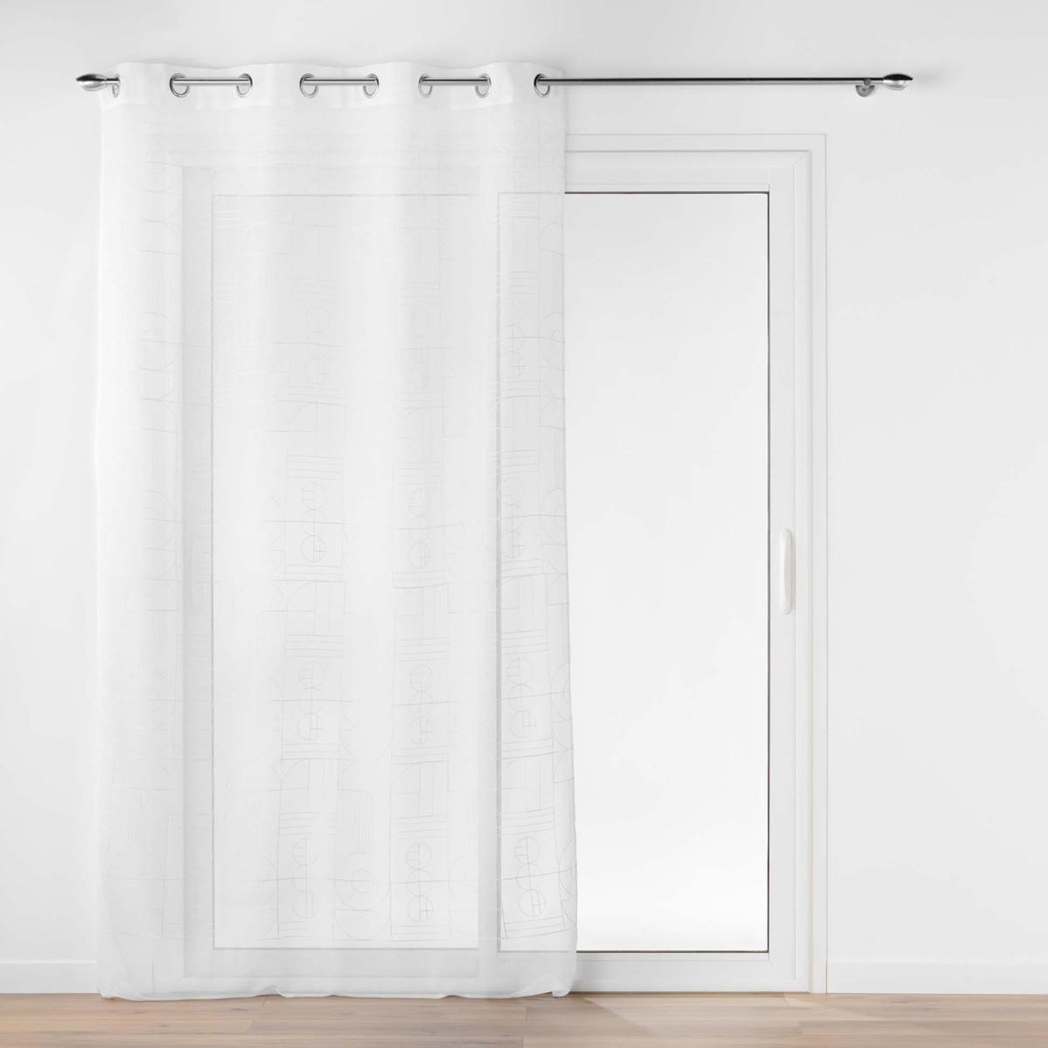Douceur d'Intérieur Rideau voilage à œillets  odessa  140x240cm blanc