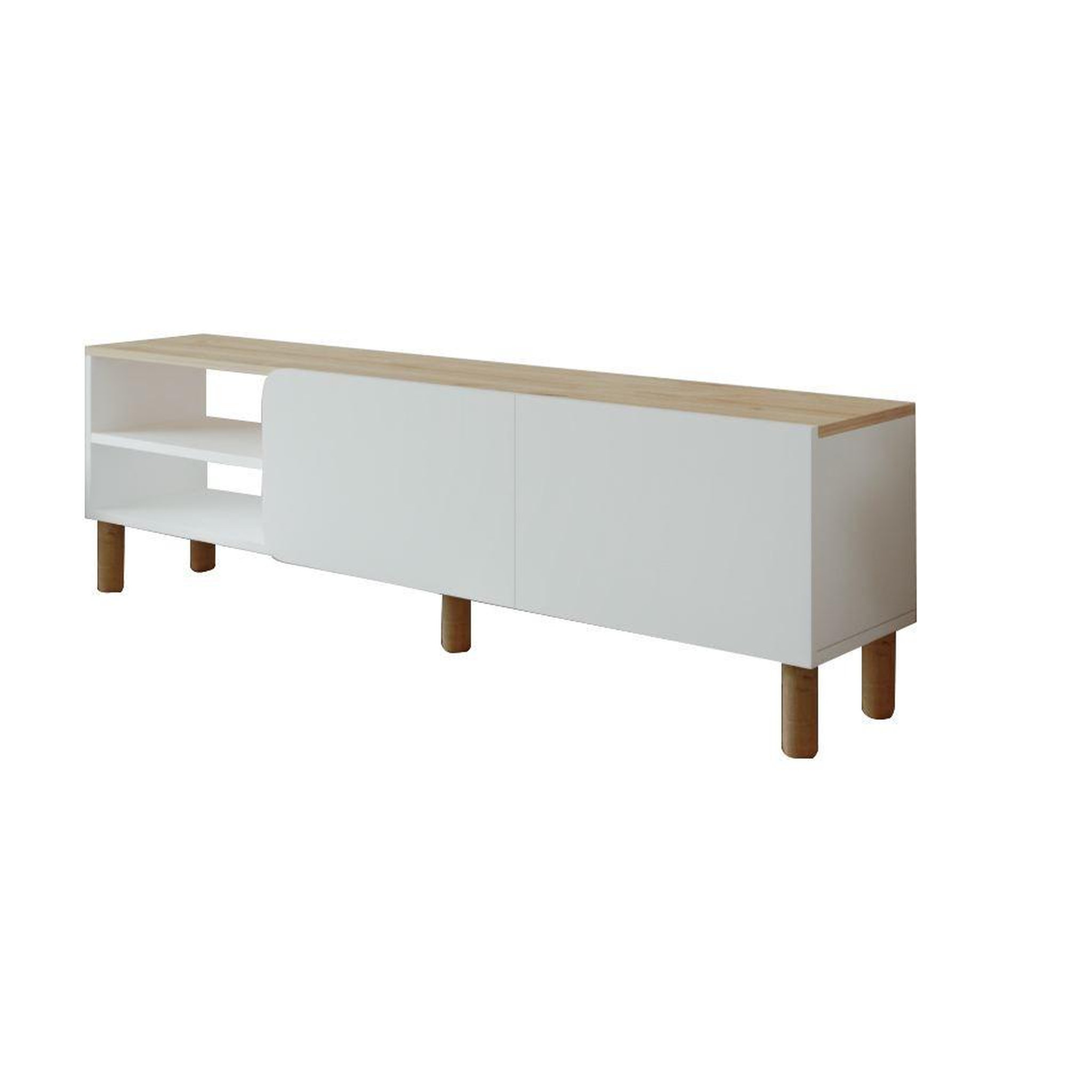 Habitat et Jardin Meuble tv en bois  river  - 150 x 31 x 48 cm - blanc