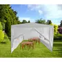 GARDENSTAR Tente/Tonnelle de réception jardin - Acier - 6x3x2.55m - Blanc