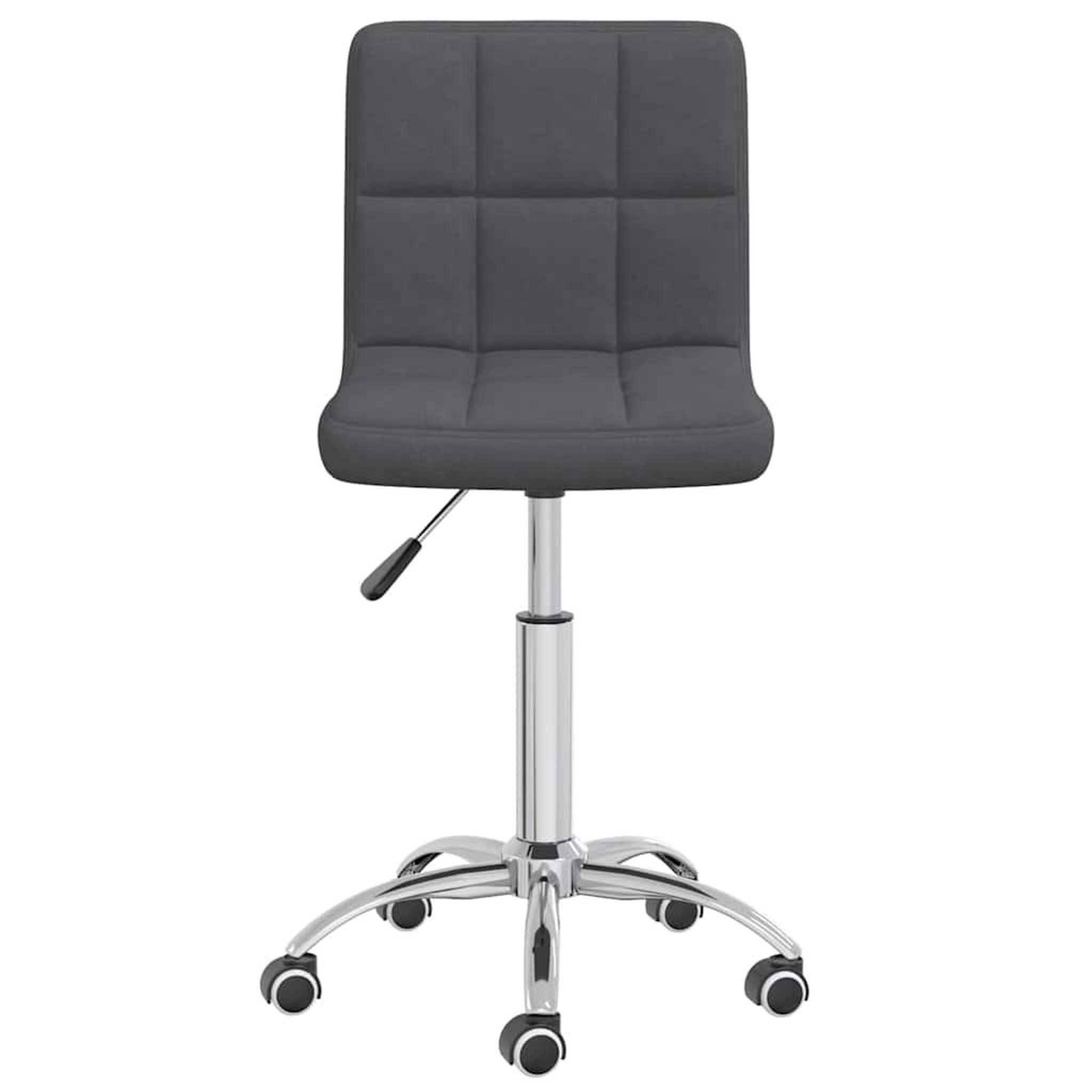 Voir la diapositive 4 : VIDAXL Chaise pivotante de bureau Gris fonce Tissu