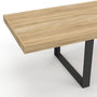 Voir la diapositive 5 : ID MARKET Table à manger rectangle PHOENIX 12 personnes bois et noir 300 cm