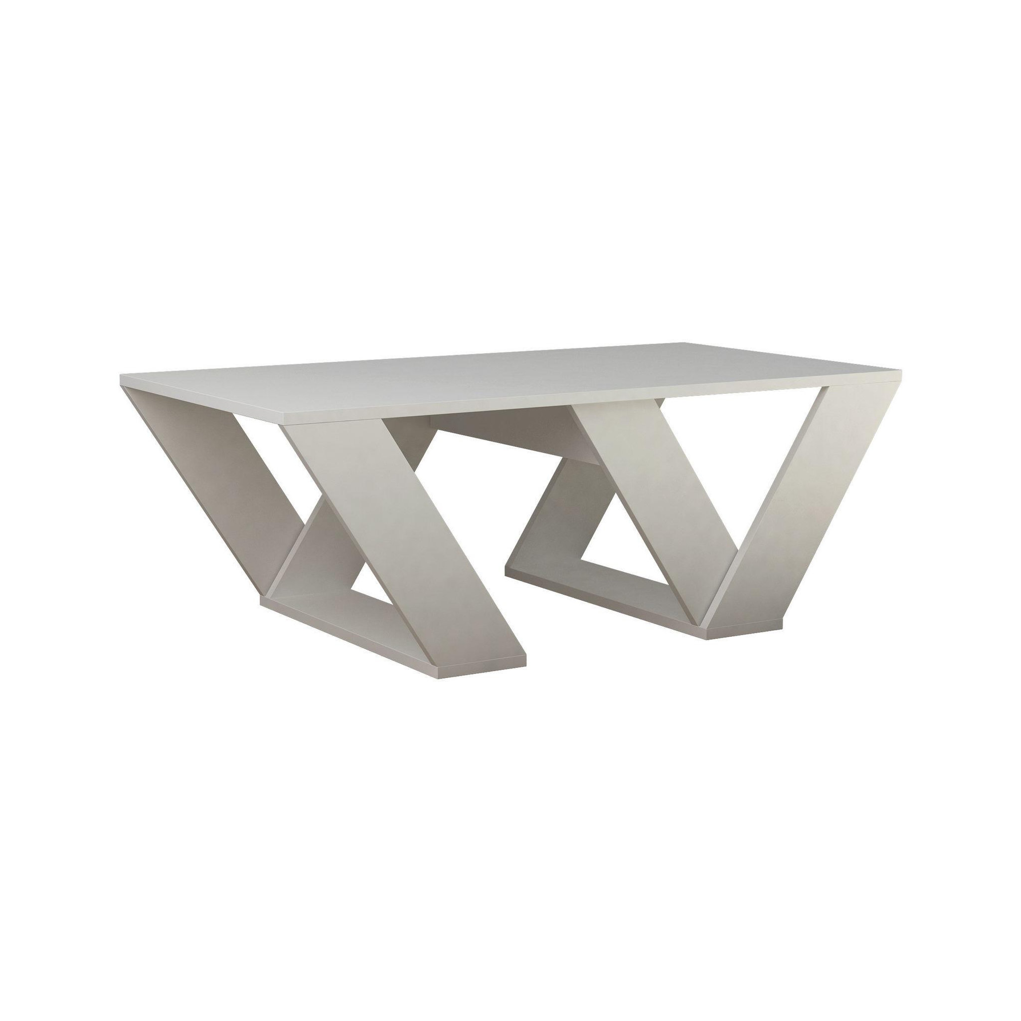 Voir la diapositive 4 : Habitat et Jardin Table basse en bois  pipra  - 110 x 60 x 40 cm - blanc