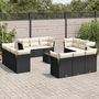 Voir la diapositive 1 : VIDAXL Salon de jardin avec coussins 13 pcs noir resine tressee