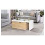 Voir la diapositive 3 : Table basse rotative 360° 1 porte avec rangement
