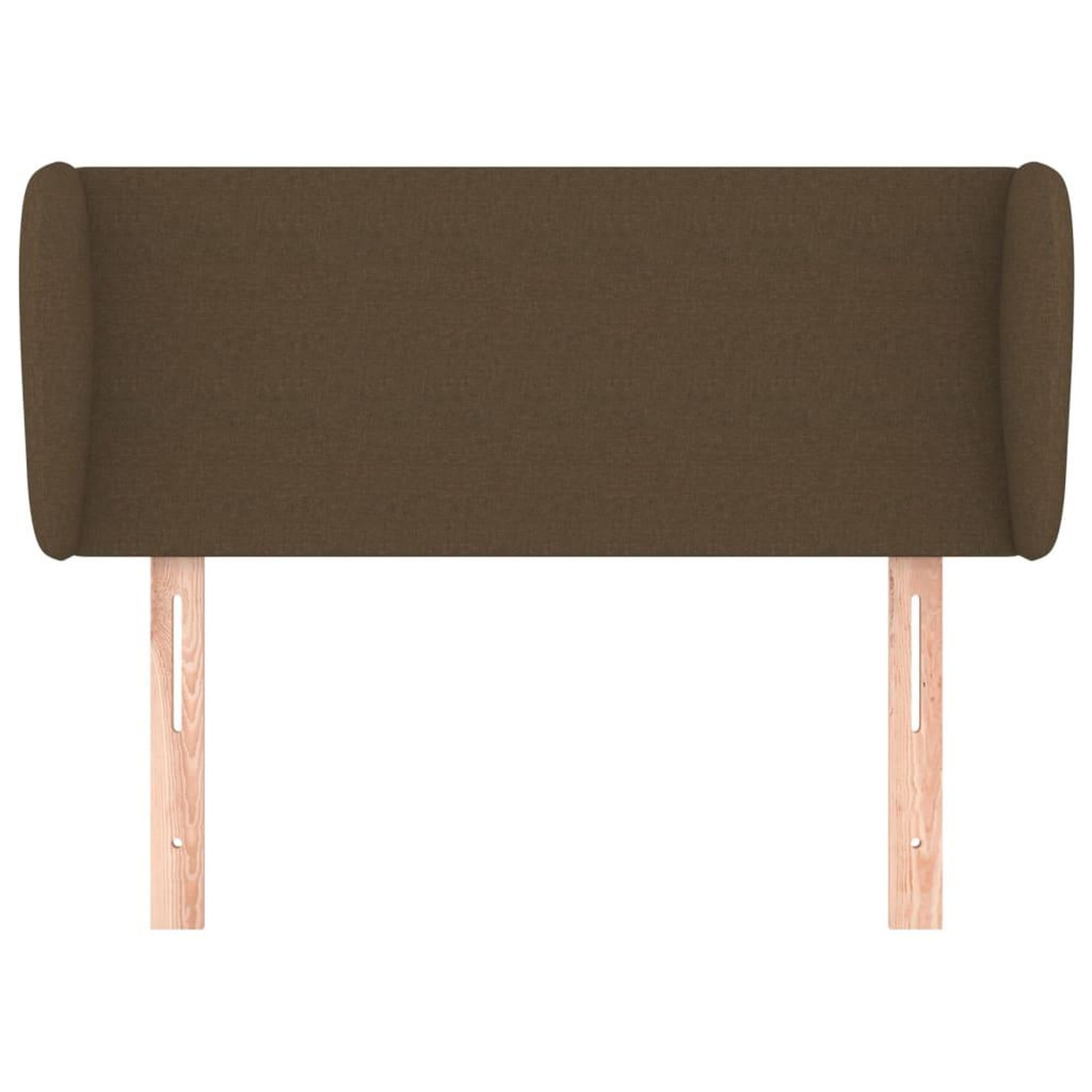 Voir la diapositive 3 : VIDAXL Tete de lit avec oreilles Marron fonce 93x23x78/88 cm Tissu