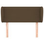 Voir la diapositive 3 : VIDAXL Tete de lit avec oreilles Marron fonce 93x23x78/88 cm Tissu
