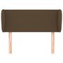 Voir la diapositive 3 : VIDAXL Tete de lit avec oreilles Marron fonce 93x23x78/88 cm Tissu